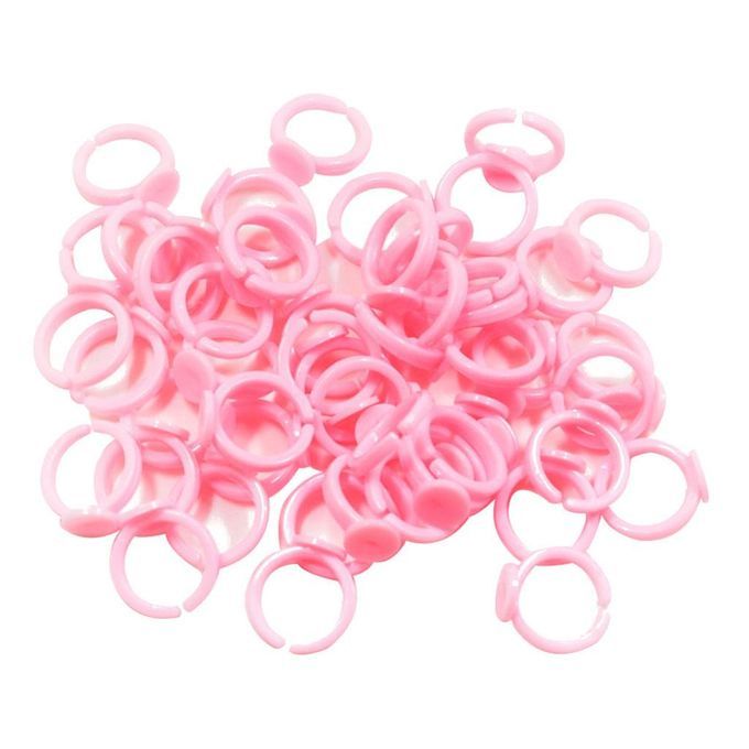 2x 50x Handmade Rings Setting Base Pink Cabochon Beading Finger Rings