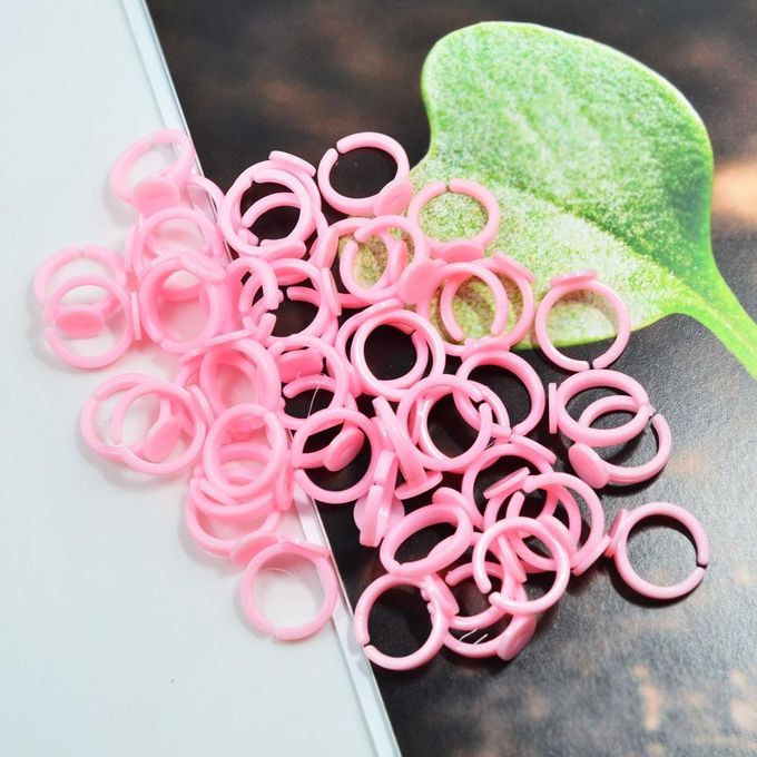 2x 50x Handmade Rings Setting Base Pink Cabochon Beading Finger Rings