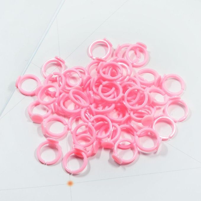 2x 50x Handmade Rings Setting Base Pink Cabochon Beading Finger Rings