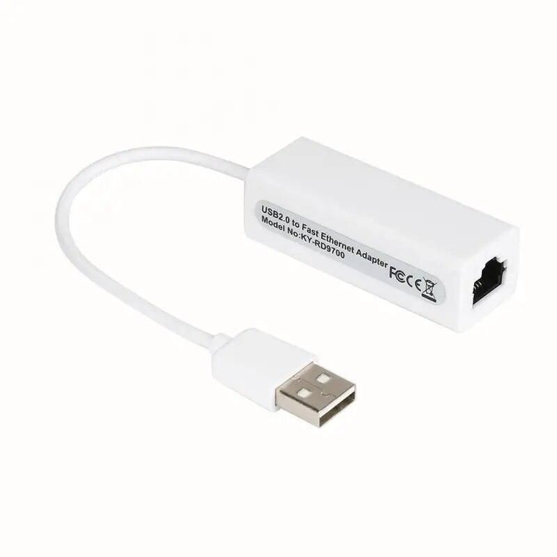 USB 2.0 To RJ45 Lan Adapter Network Card RD9700 High Speed For Available on desktops and laptops Supports For Windows 7/8/10/XP