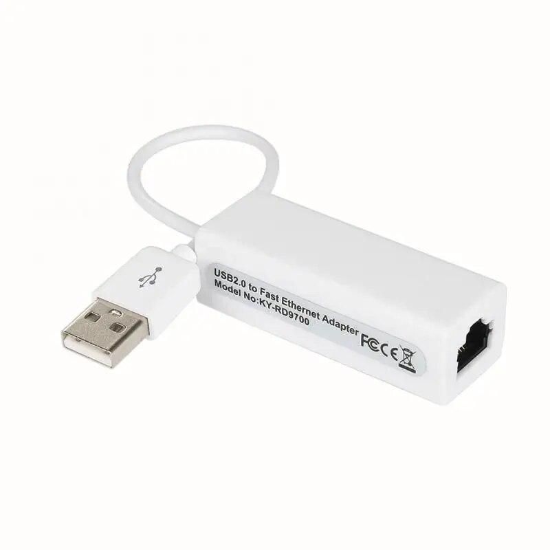 USB 2.0 To RJ45 Lan Adapter Network Card RD9700 High Speed For Available on desktops and laptops Supports For Windows 7/8/10/XP