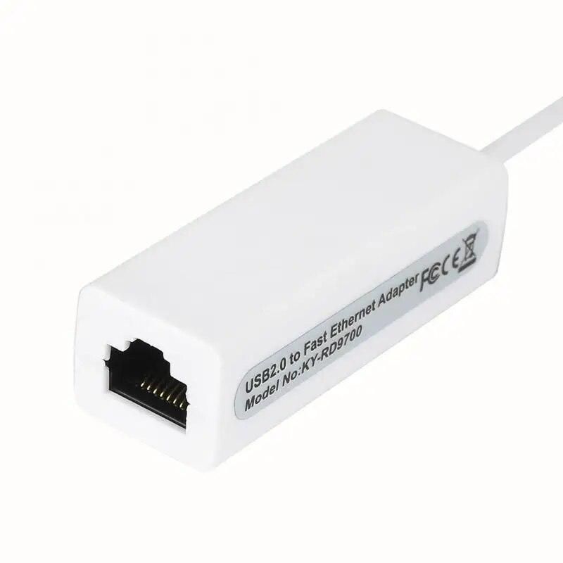 USB 2.0 To RJ45 Lan Adapter Network Card RD9700 High Speed For Available on desktops and laptops Supports For Windows 7/8/10/XP