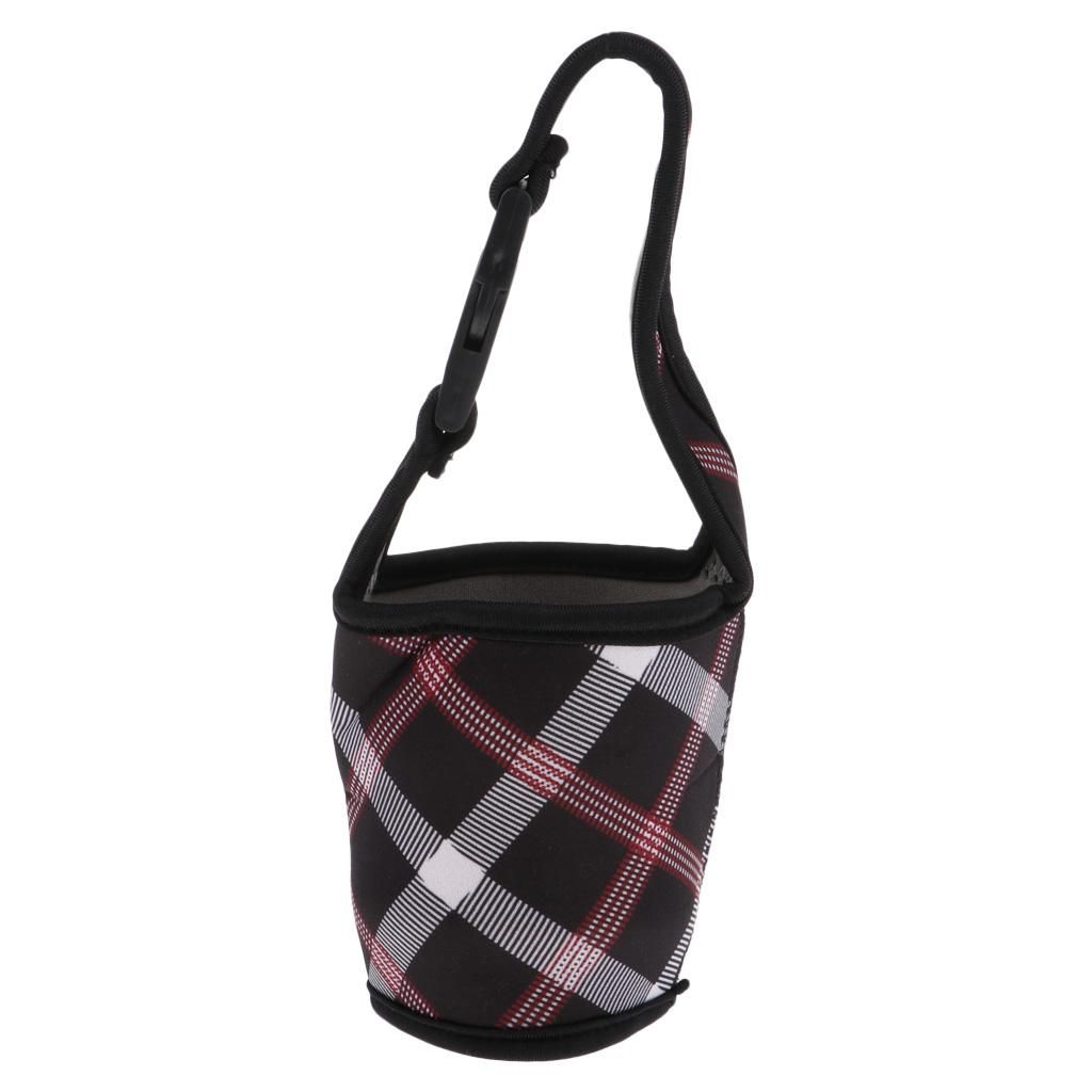 Water Bottle Tumbler Carrier Bag Cover Holder Protective Pouch Black