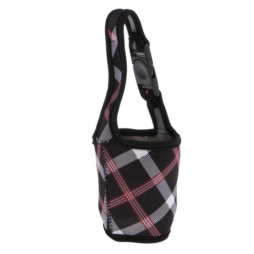 Water Bottle Tumbler Carrier Bag Cover Holder Protective Pouch Black