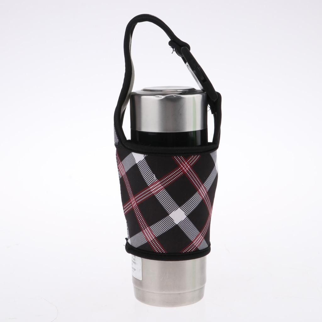 Water Bottle Tumbler Carrier Bag Cover Holder Protective Pouch Black