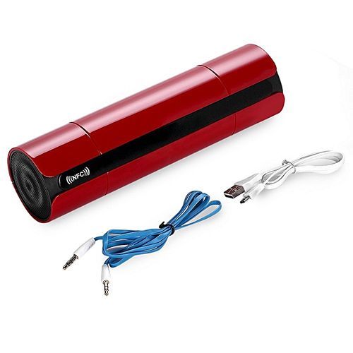KR8800 NFC FM HIFI Bluetooth Speaker Wireless Stereo Portable Loudspeakers Super Bass Sound Box Handsfree Voice Box (Red)-Intl HT-S