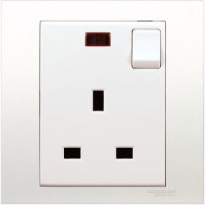 Vivace 13A 250V 1 Gang Switched Socket With Neon
