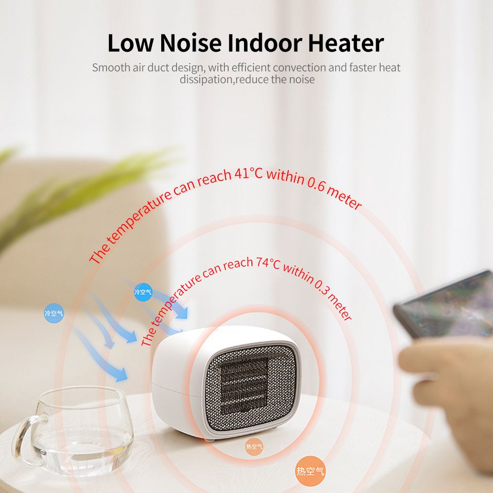500W Warm Air Heater Mini Portable Desktop Indoor Heater
