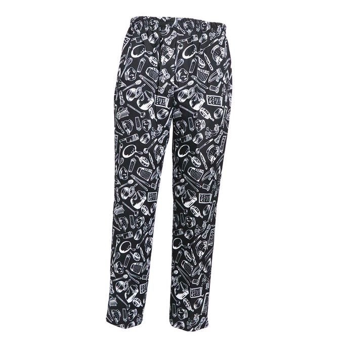 Unisex Baggy Chef Pants Kitchen Uniform Work Trousers Large XL Cutlery