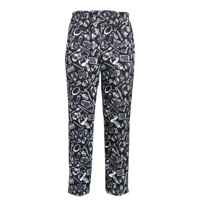 Unisex Baggy Chef Pants Kitchen Uniform Work Trousers Large XL Cutlery