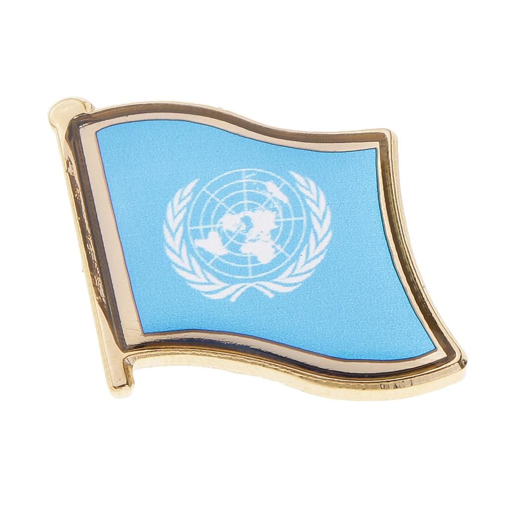 United Nations Flag Pin Badge For Man Woman Lapel Badge Decorations