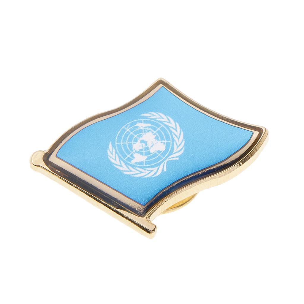 United Nations Flag Pin Badge For Man Woman Lapel Badge Decorations