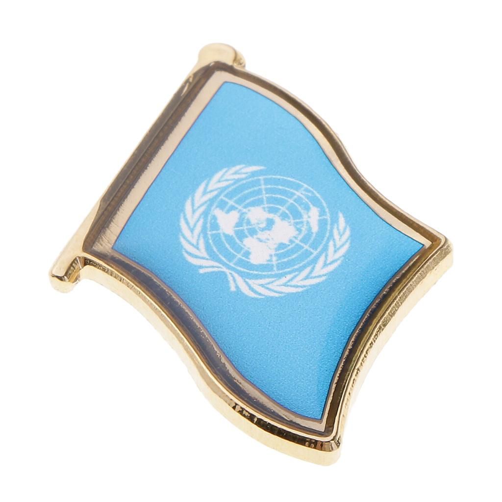 United Nations Flag Pin Badge For Man Woman Lapel Badge Decorations