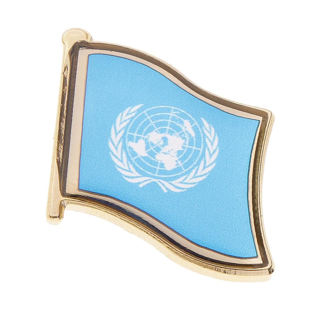 United Nations Flag Pin Badge For Man Woman Lapel Badge Decorations