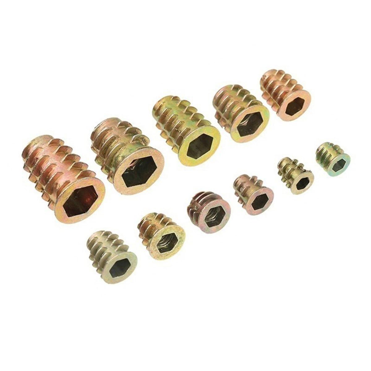 230 Pieces Threaded Insert Nuts Threaded Insert Assortment Kit For