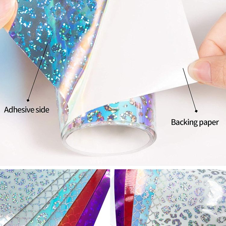 Gradient Self Adhesive Vinyl White Leopard Print 30.5cm X 50cm