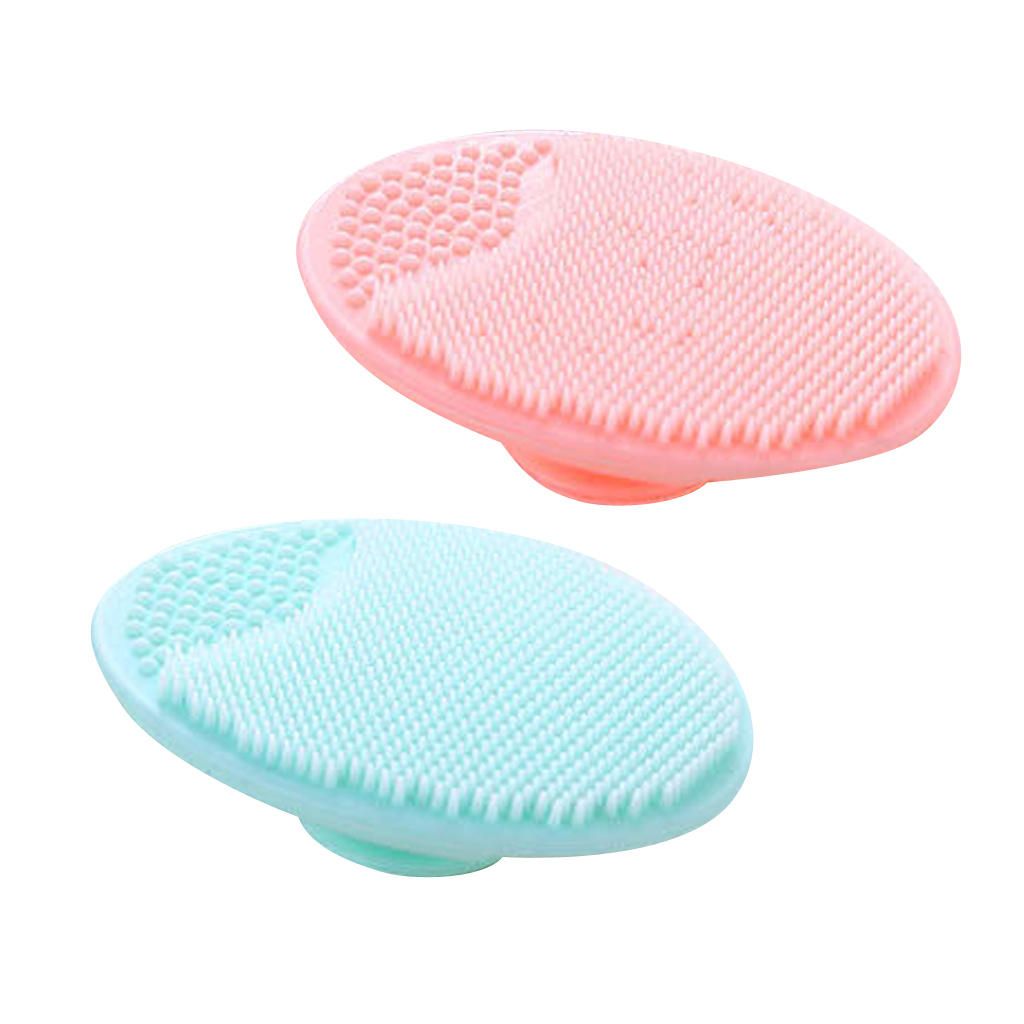 2 Facial Cleansing Silicone Brush Skin  Pore Cleaner Massager