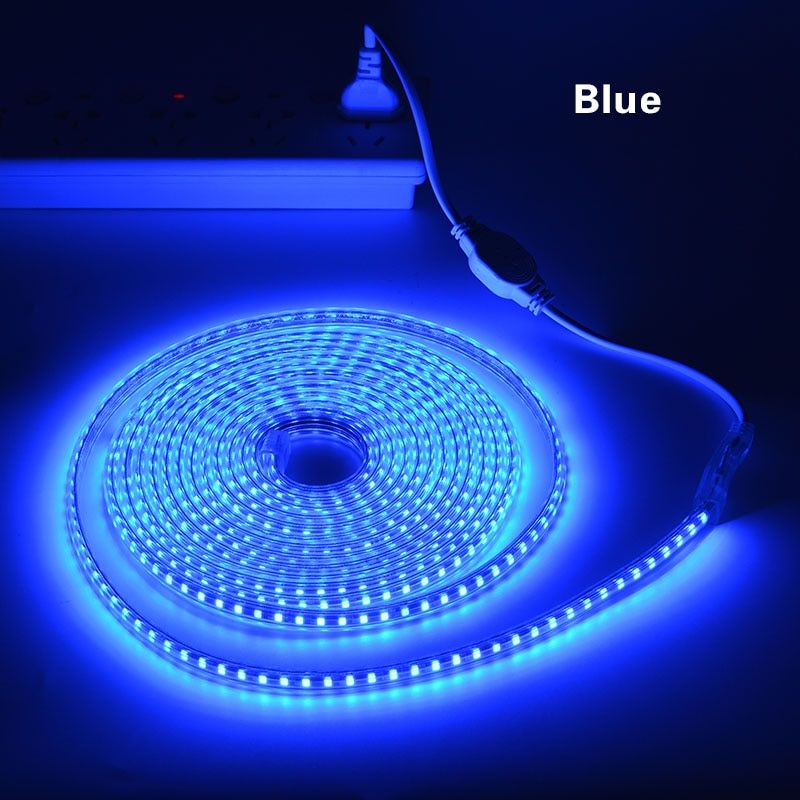 5M 10M 15M 20M 25M 30M LED Strip 220V AC Waterproof 120LEDs/M 2835 SMD Garden Outdoor Lights Holiday Christmas Deccoration Lamp-Blue-14M--