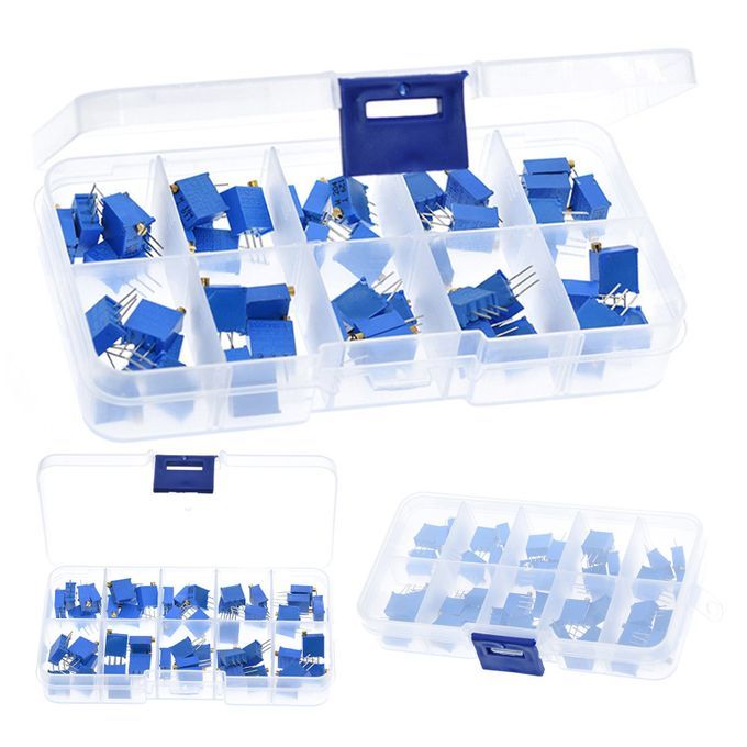50Pcs 3296W Adjustable Multiturn Trimmer Potentiometer-