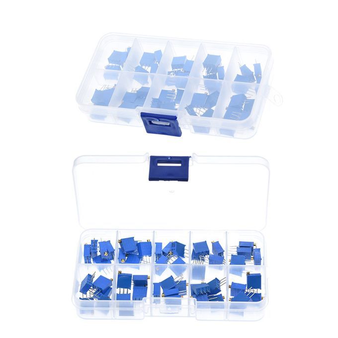 50Pcs 3296W Adjustable Multiturn Trimmer Potentiometer-