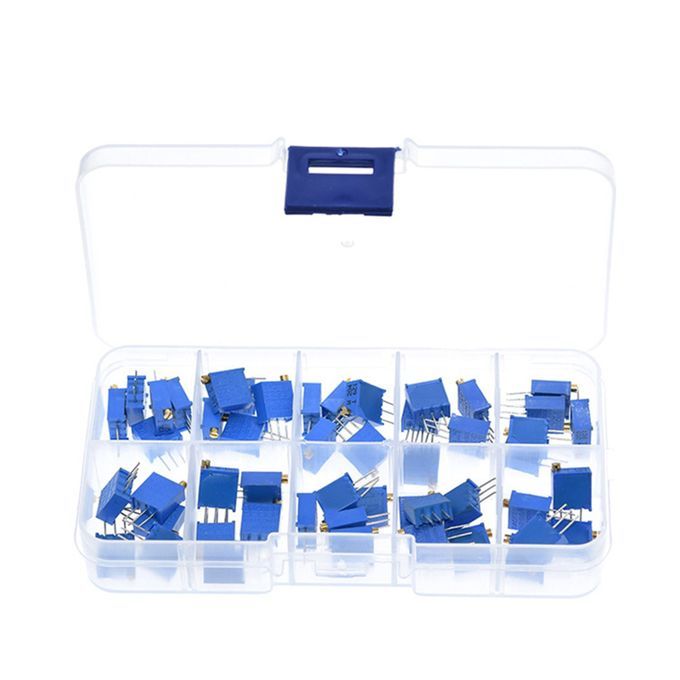 50Pcs 3296W Adjustable Multiturn Trimmer Potentiometer-
