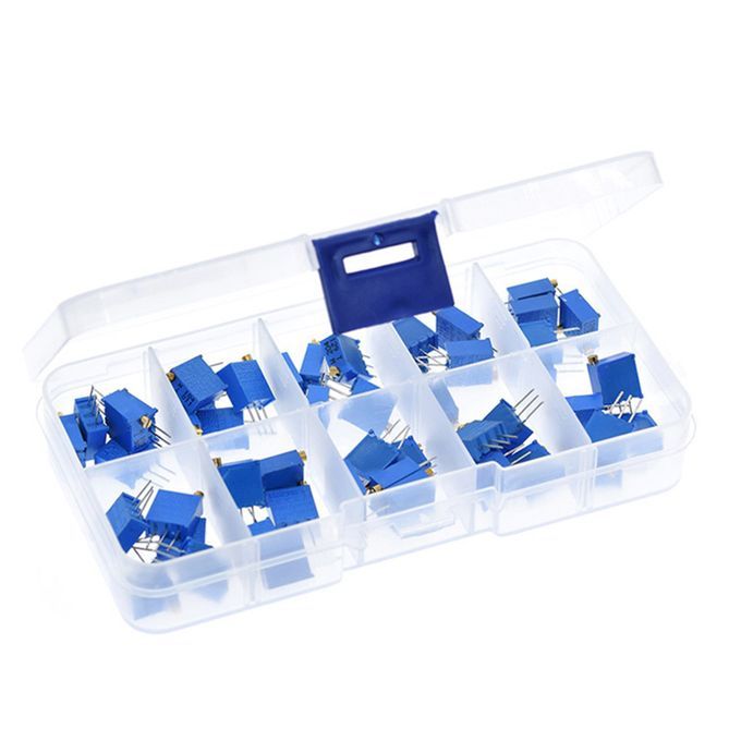 50Pcs 3296W Adjustable Multiturn Trimmer Potentiometer-