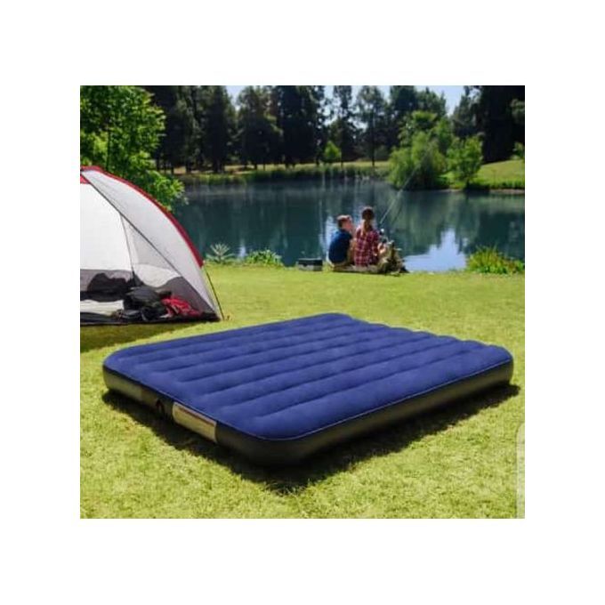 Inflatable Prestige Downy Bed Air Mattress For 2person With Pump - GREEN