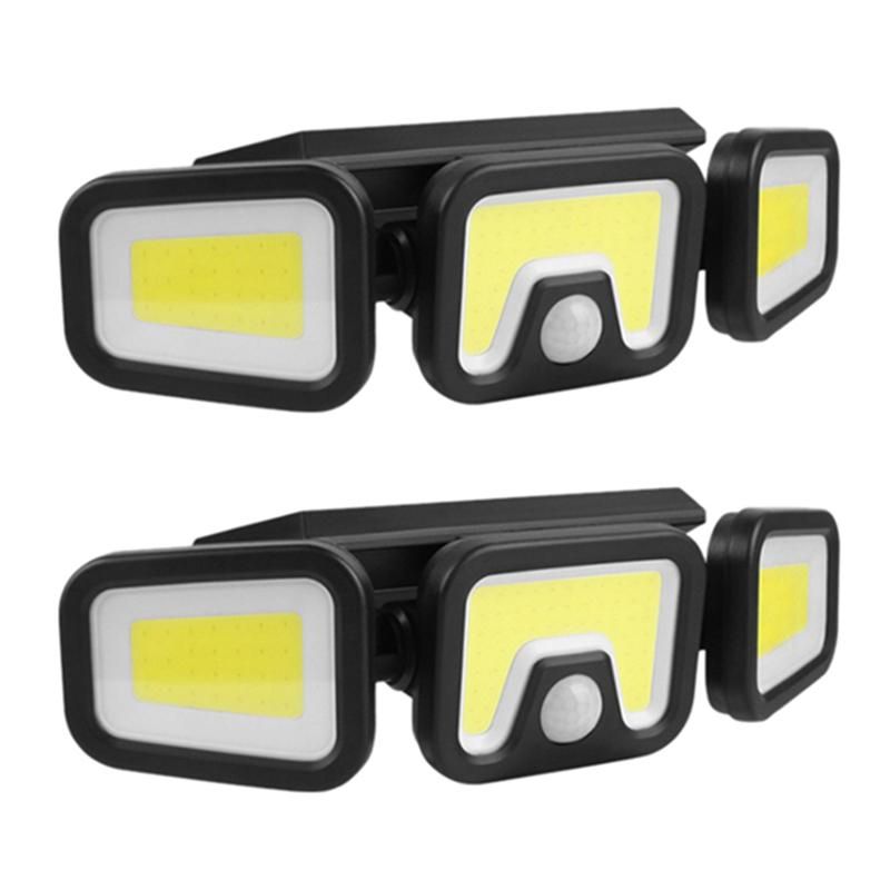 Solar Security Lights 3 Head Motion Sensor Lights Waterproof