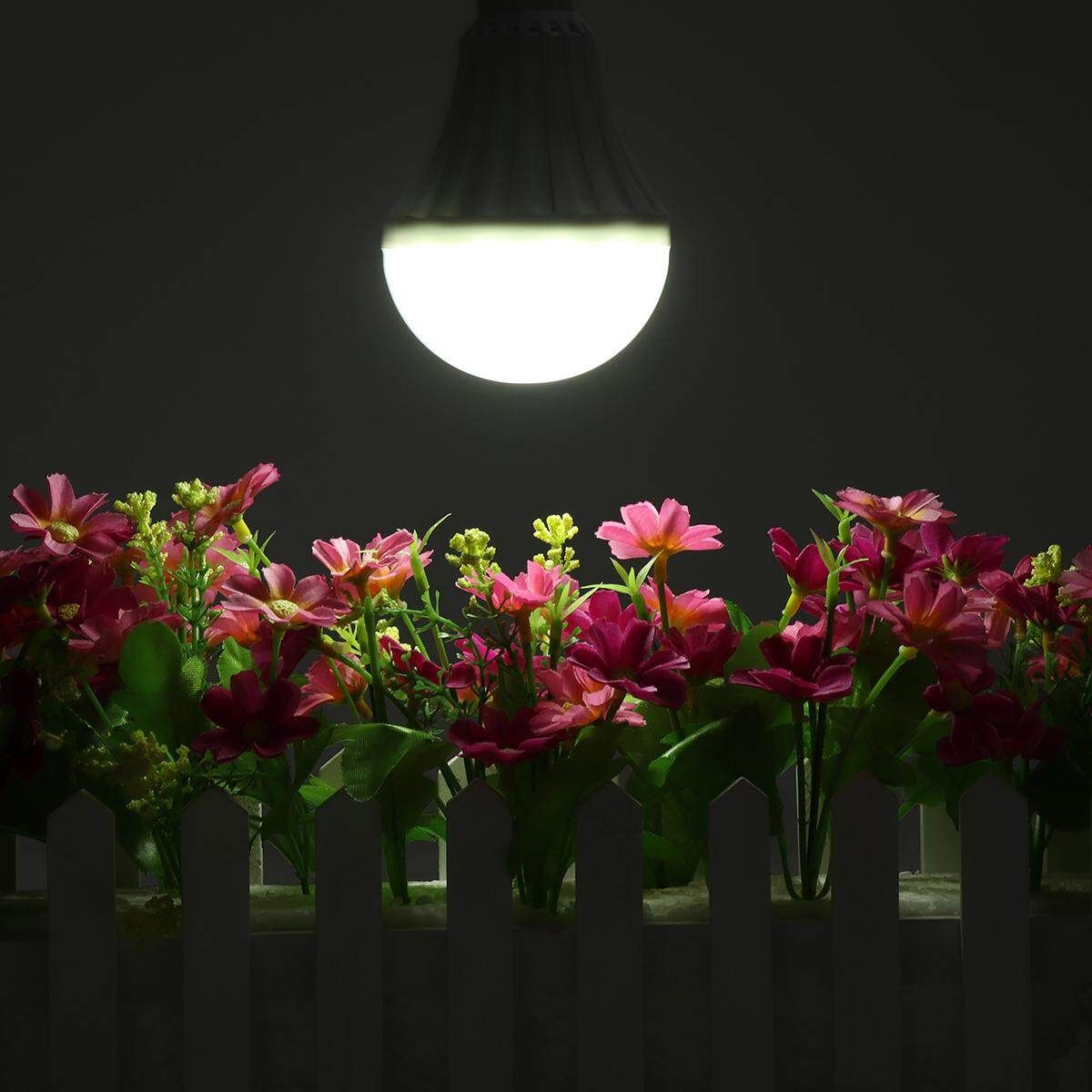 Portable 9W USB LED Light Emergency Rechargeable Bulb Cool White + Polycrystalline Solar Panel Lantern W/ Switch Tent Light Hanging Handy Night Lights Outdoor Camping Lamp