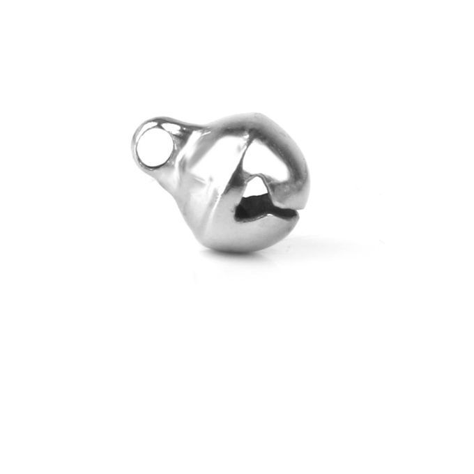 100 Pcs Silver Brass Jingle Bells Charm Bead For DIY Jewelry Making 6