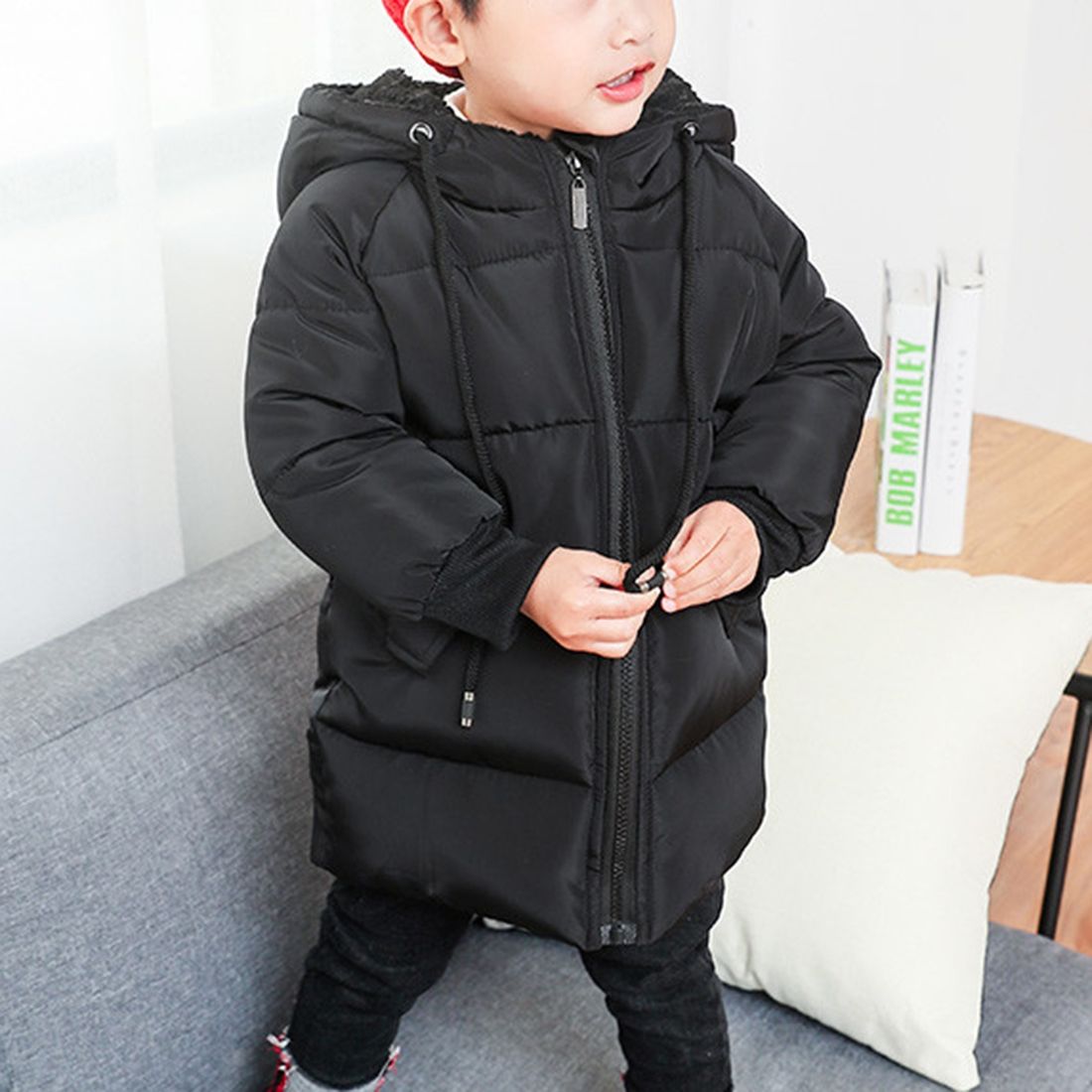 Winter Children Mid-length Thick Warm Down Jacket
