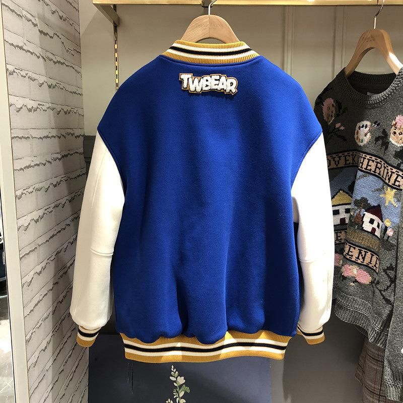 American trend patchwork baseball suit for men Spring and Autumn Couples INS trendy hip-hop jacket