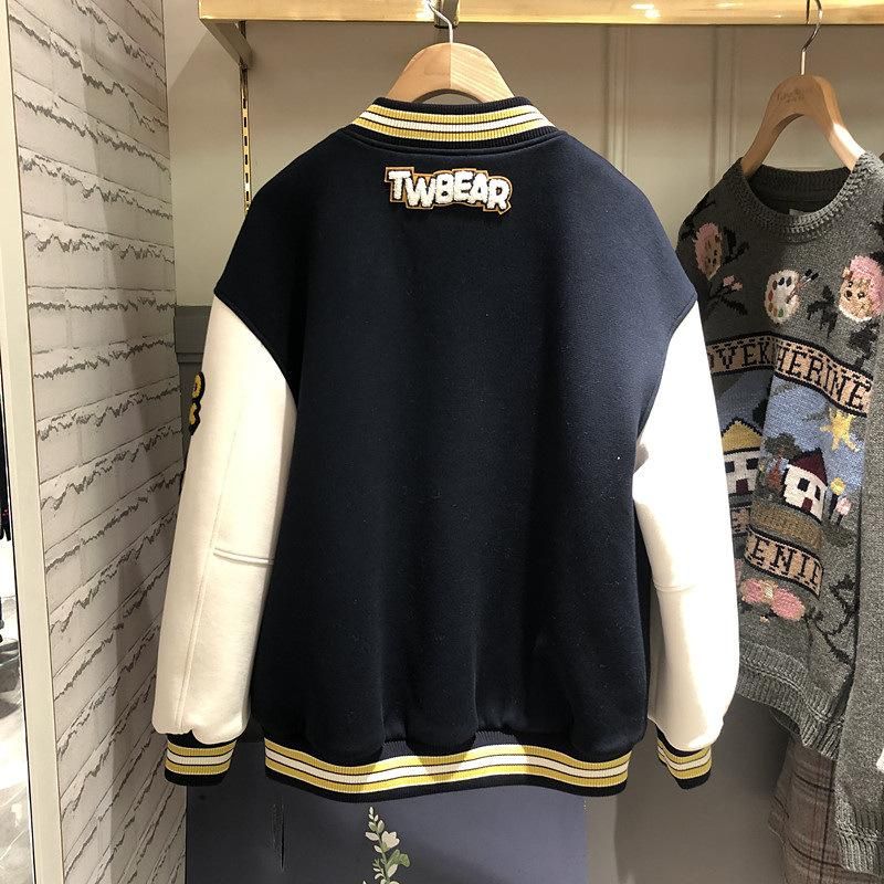 American trend patchwork baseball suit for men Spring and Autumn Couples INS trendy hip-hop jacket