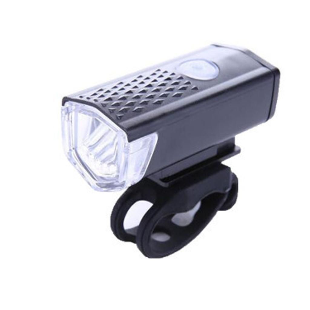 USB Rechargeable Bike Headlight   LED Front Lamp Flashlight - , Black