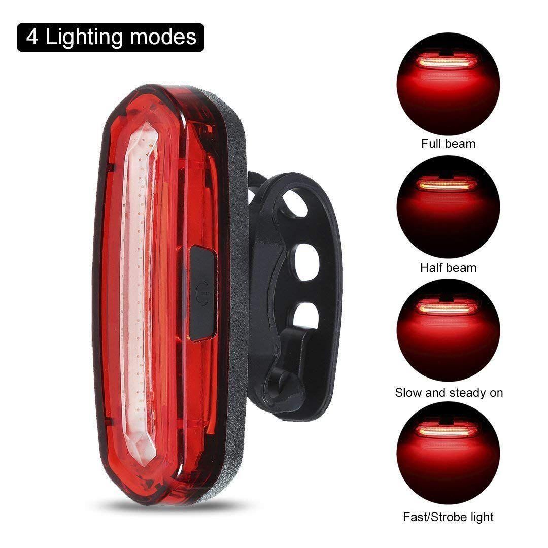 LED Bike Tail Light, USB Rechargeable Bicycle Rear Light, IP