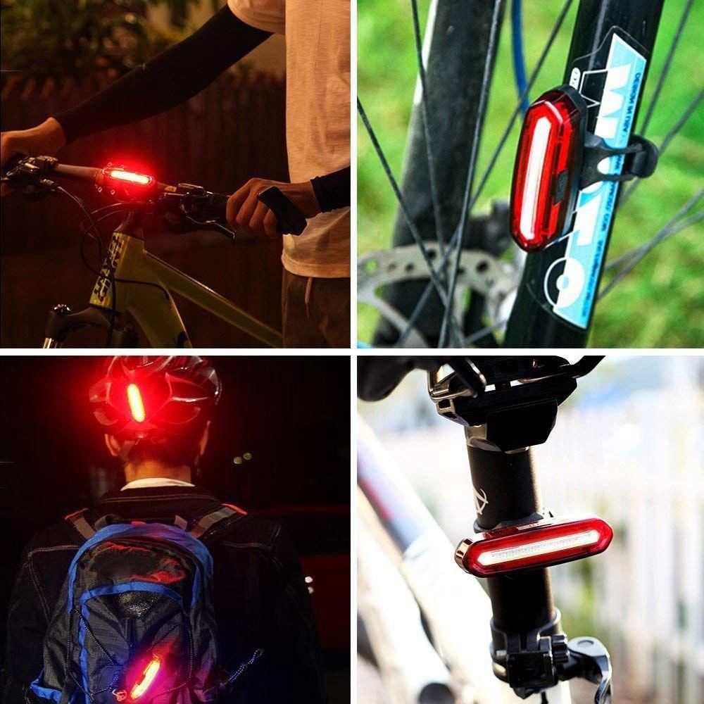 LED Bike Tail Light, USB Rechargeable Bicycle Rear Light, IP
