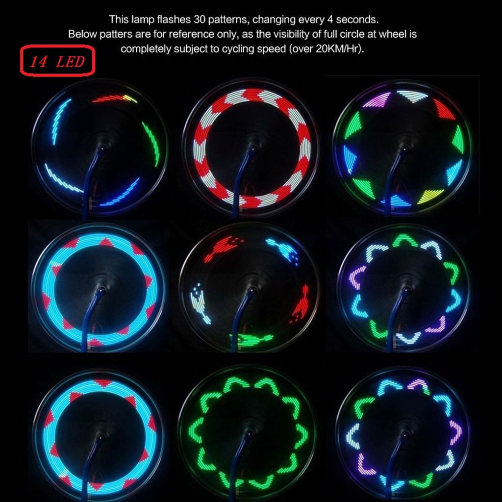 LED Bike Wheel Lights, Bike Spoke Lights Waterproof Bright