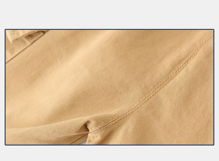 95% Cotton 5% Spandex Kids Boys Casual Cargo Pants-Khaki