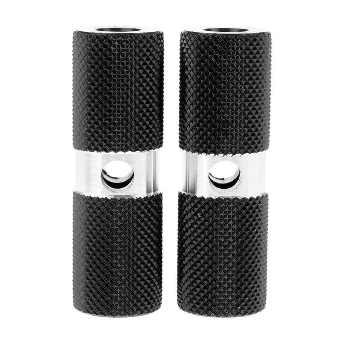 2Pcs Aluminium Alloy Cylinder BMX Front Rear Axle Foot Pegs Bike Black