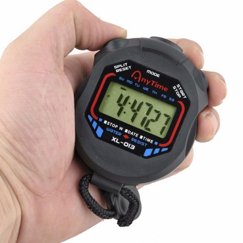 Digital Handheld LCD Chronograph Sports Stopwatch Timer-