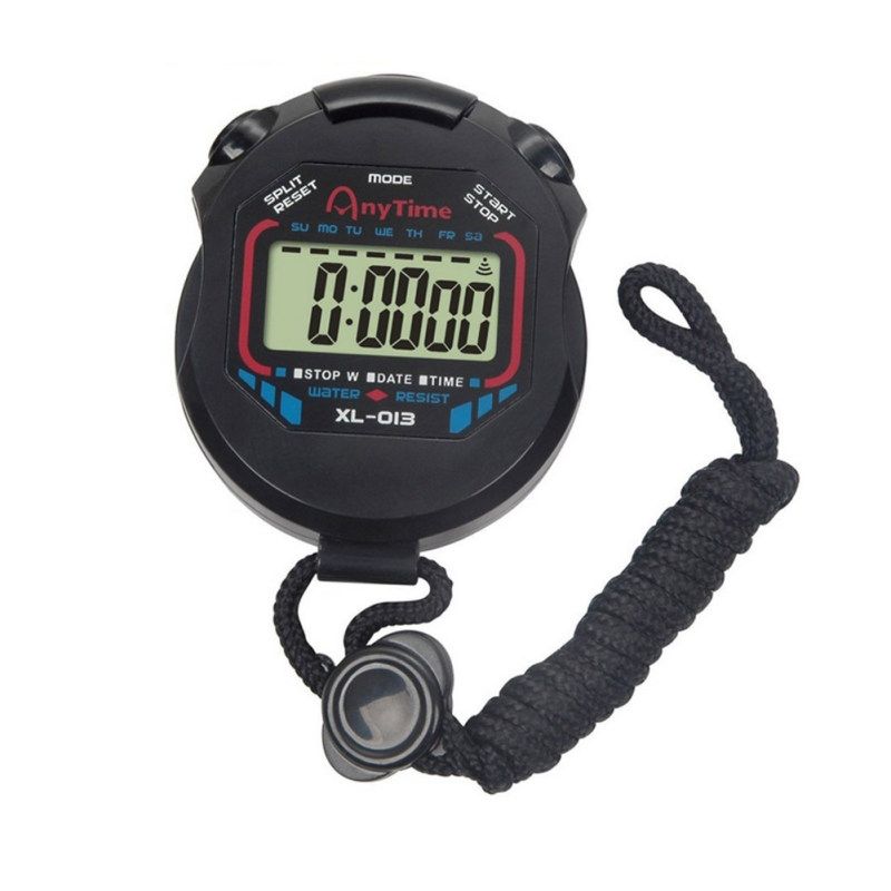 Digital Handheld LCD Chronograph Sports Stopwatch Timer-