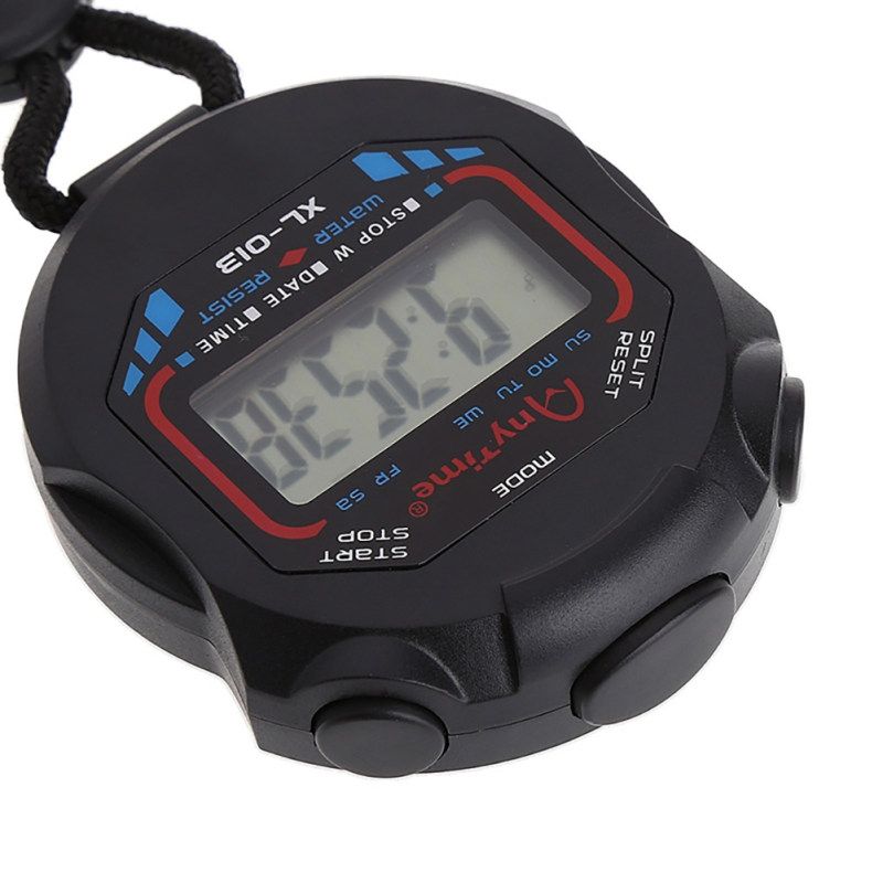 Digital Handheld LCD Chronograph Sports Stopwatch Timer-
