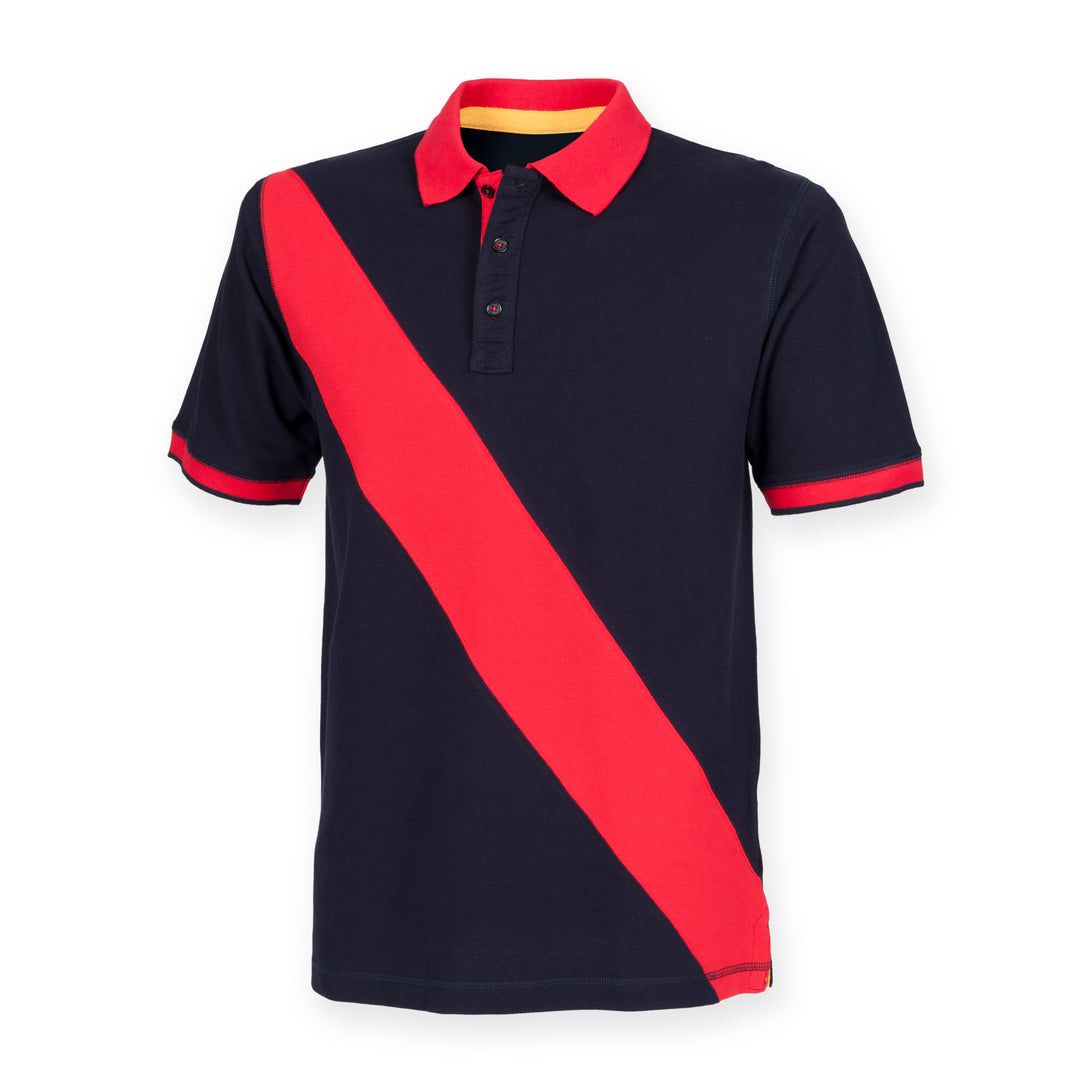 Kids Diagonal Stripe Unisex Cotton Polo Shirt