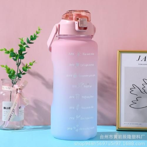 2 Liter Motivational Water Bottle With Time Marker (3 In 1)