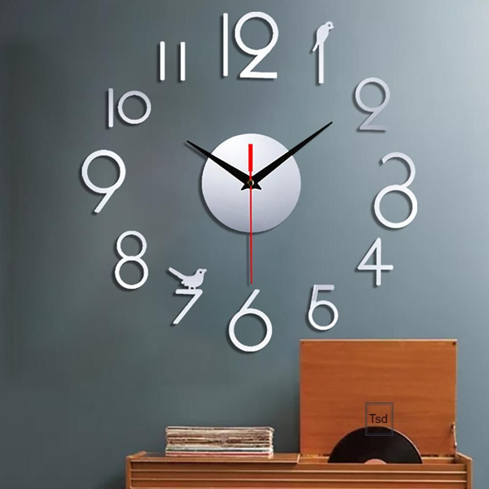 Personalized Wall Clock DIY 3D Numbers Wall Hanging Clock