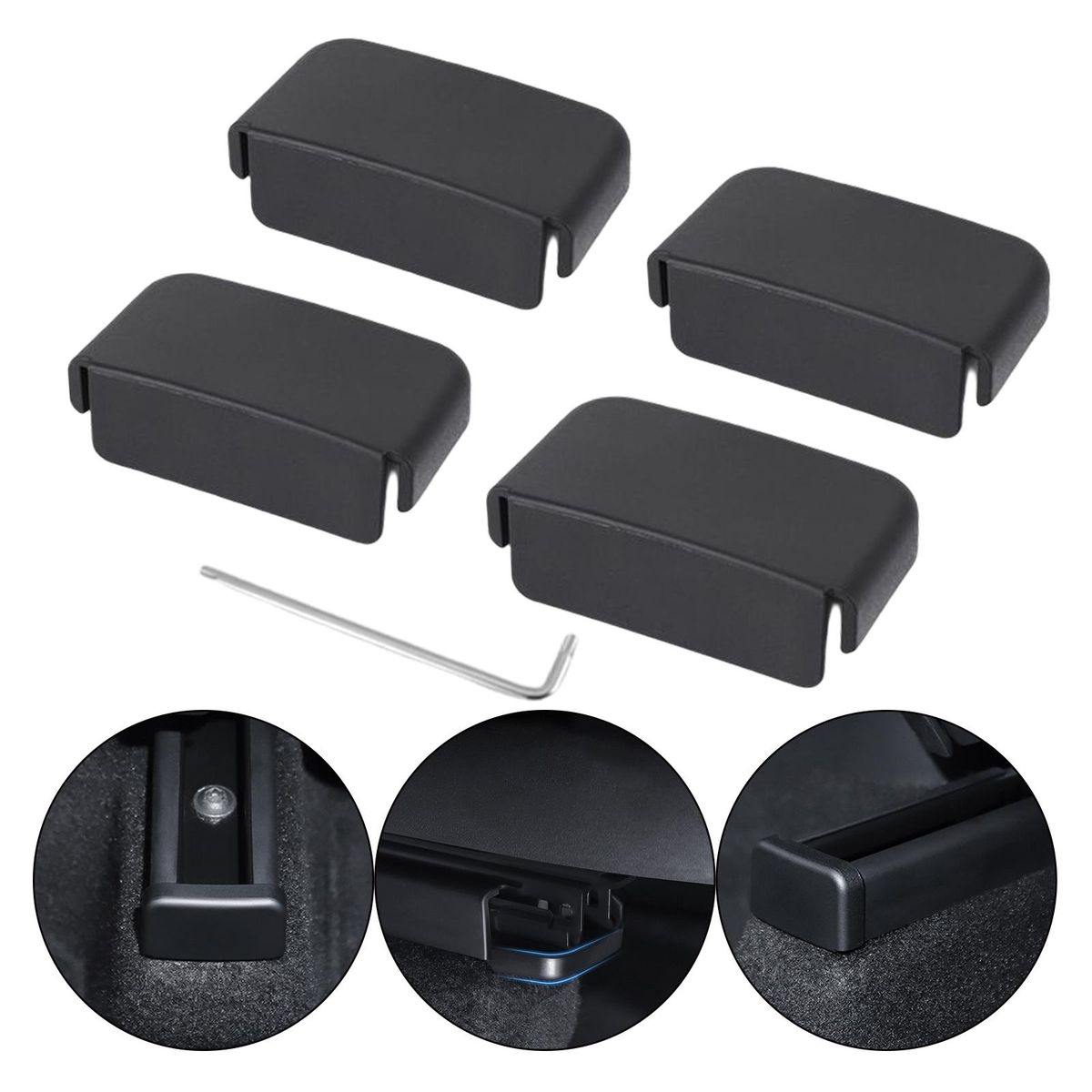 4pcs Rear Seat Rails Slide Plug Auto Anti Plug