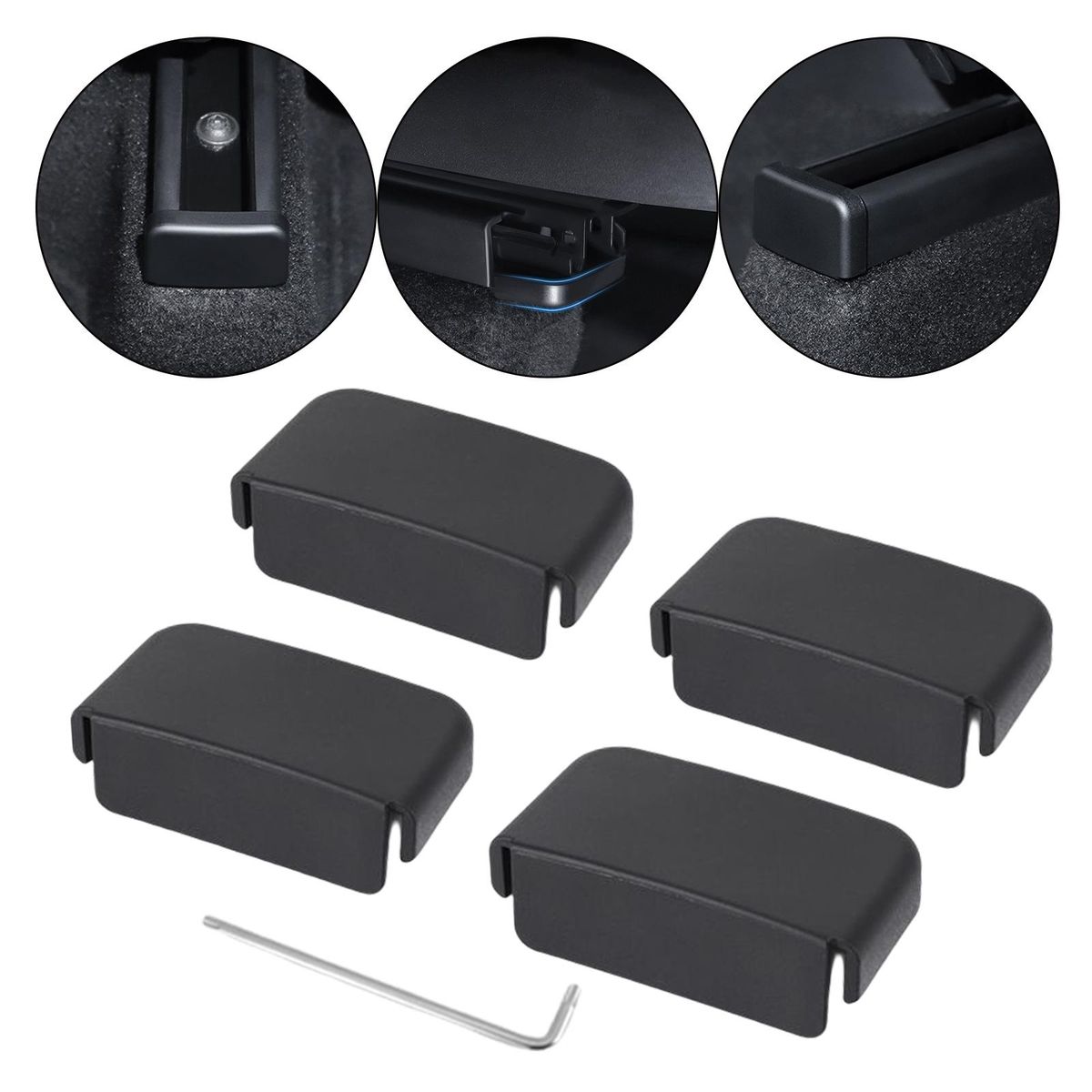 4pcs Rear Seat Rails Slide Plug Auto Anti Plug