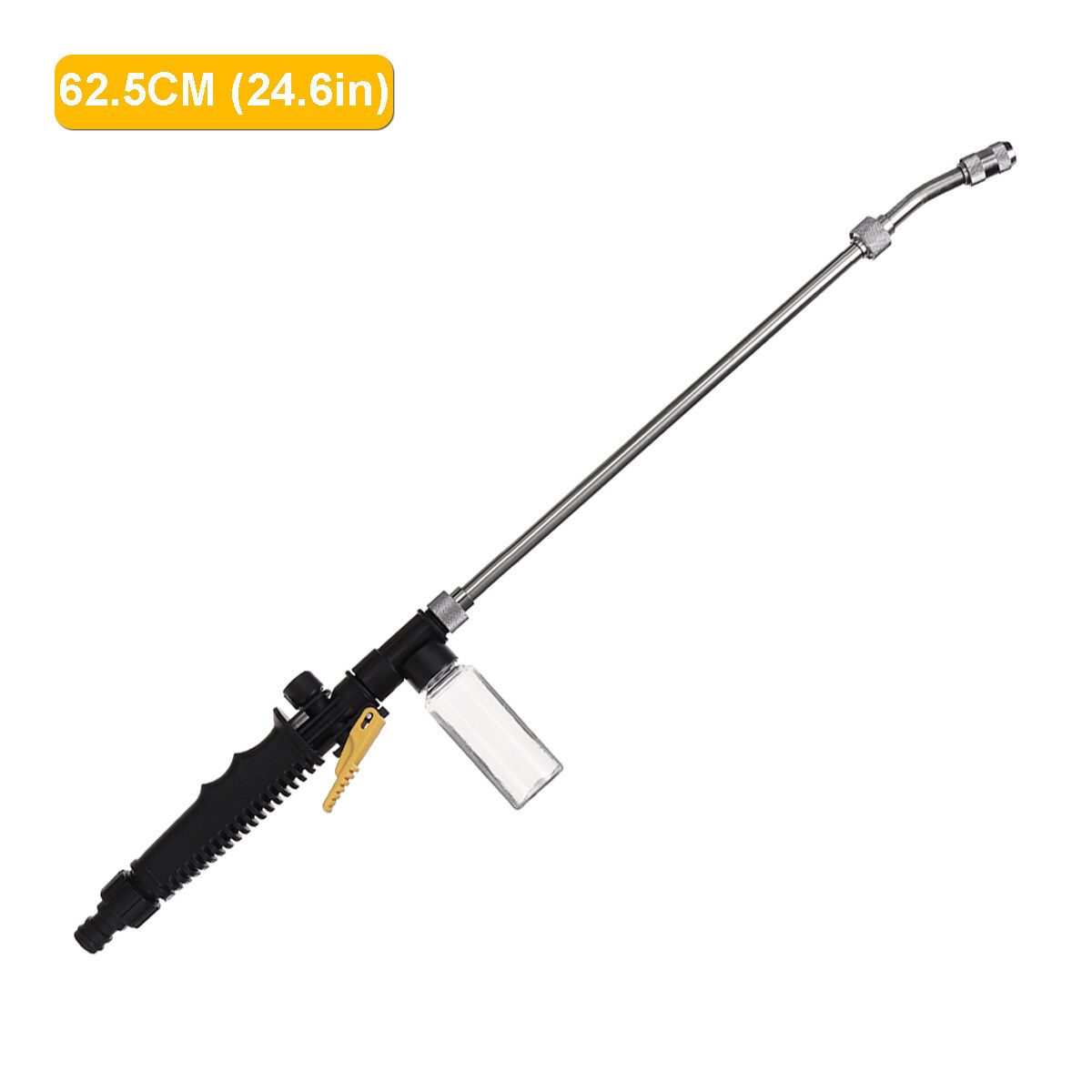 34/52.5/62.5/77CM 2-in-1 High Washer With Foam Bottle Adjustable Detachable For Wood Brick Concrete Plastic Glass Clean Black 62.5CM