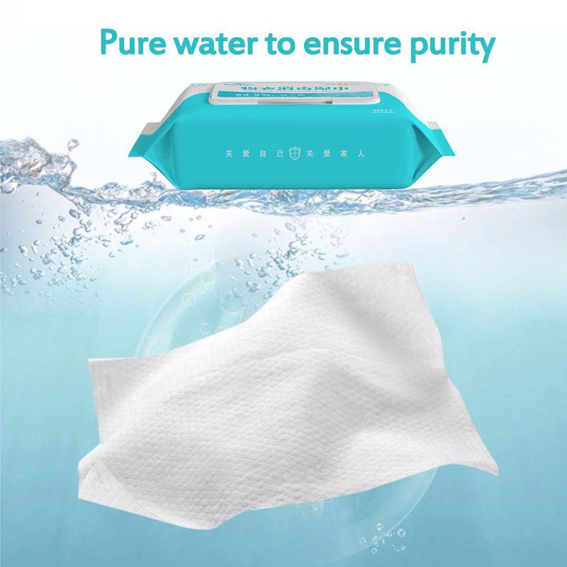 50pcs / Box Universal Disinfection Tablet Wet Wipe Portable Jewelry Phone Cleaning Care Disinfection Wipes Protective Hand Sanitizer