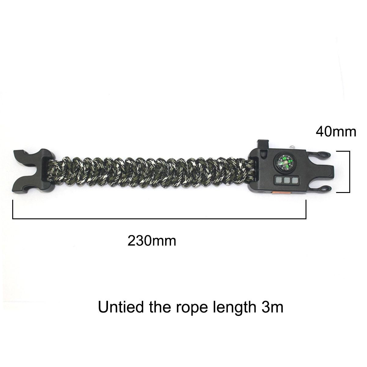 7in1 Multifunctional chargeable Weaving Bracelet black